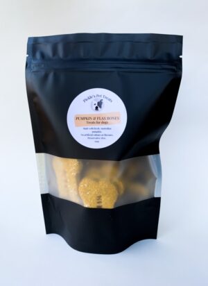 Pumpkin and flax bones Australian made natural treats for dogs